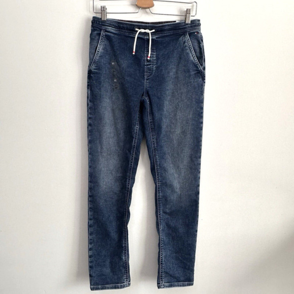 Tommy Hilfiger Boys Pull On Jeans 16 Blue Denim Stretch 30 x 29 Casual‎ NWOT
